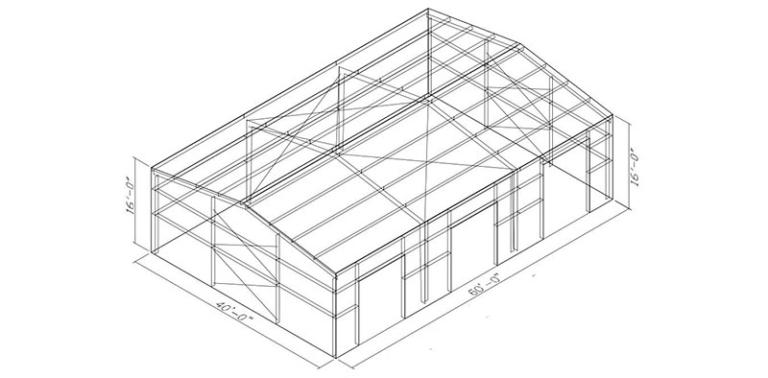 40x60x16 Used Metal Building | Ready to Ship or Be Picked Up