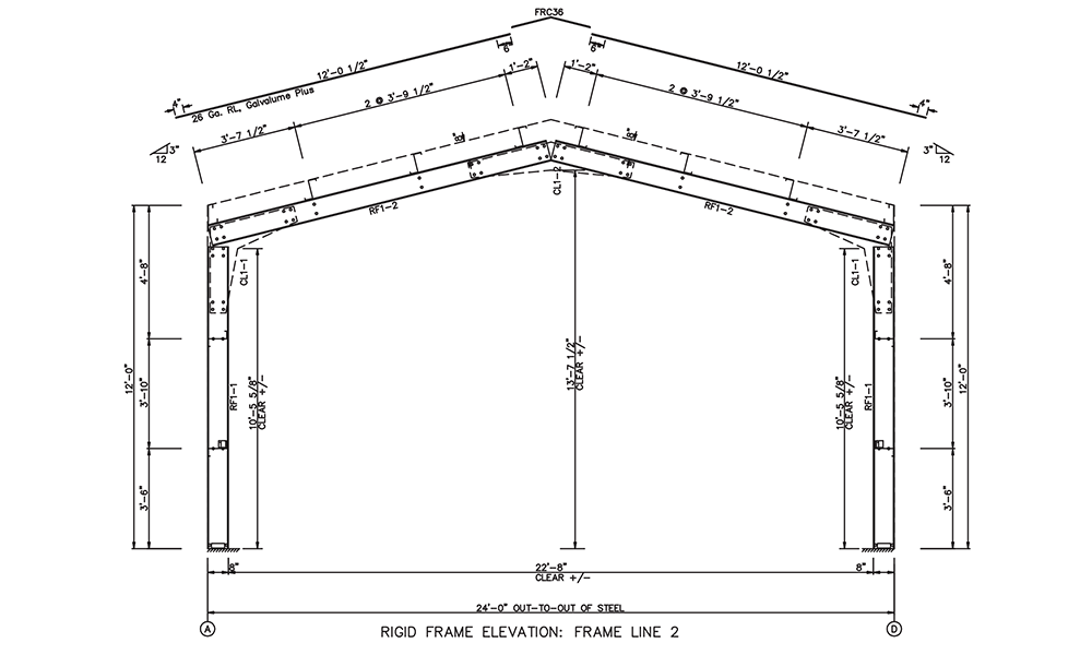 24x30x12 Metal Building Kit