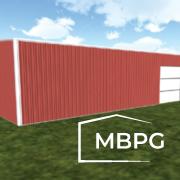 3D Rendering of a Red Metal Building