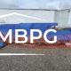 Steel Building Parts Covered by Blue Tarp