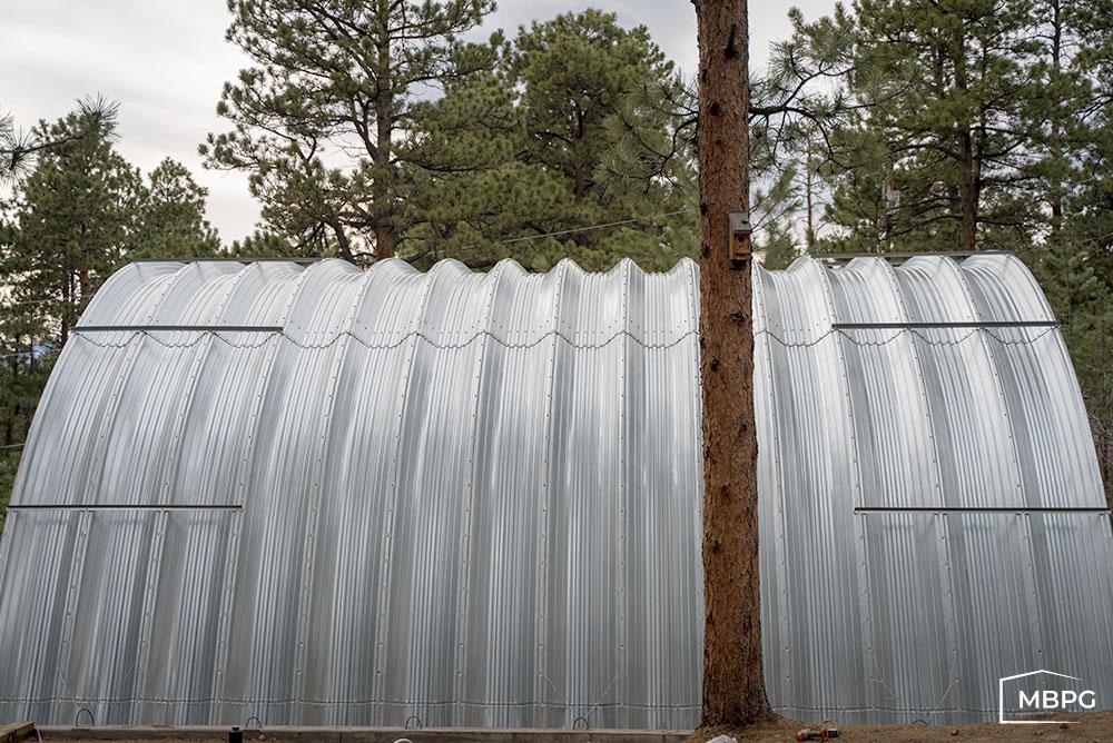 CO1773 Side Shot of a Steel Arch Building