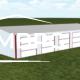 3D Rendering of a Metal Building with 4 Roll Up Doors