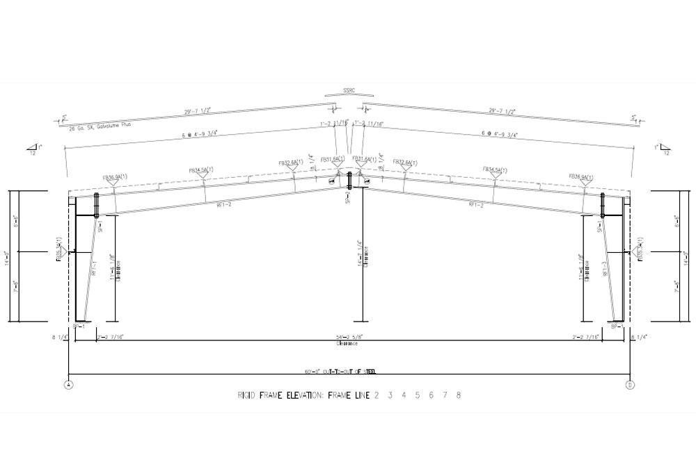 NC1802 | Plans for a Metal Building 60x160 Plans for a Metal Building