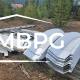 Metal Arch Building Materials on Ground